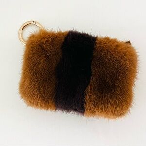 Real Mink fur coin wallet